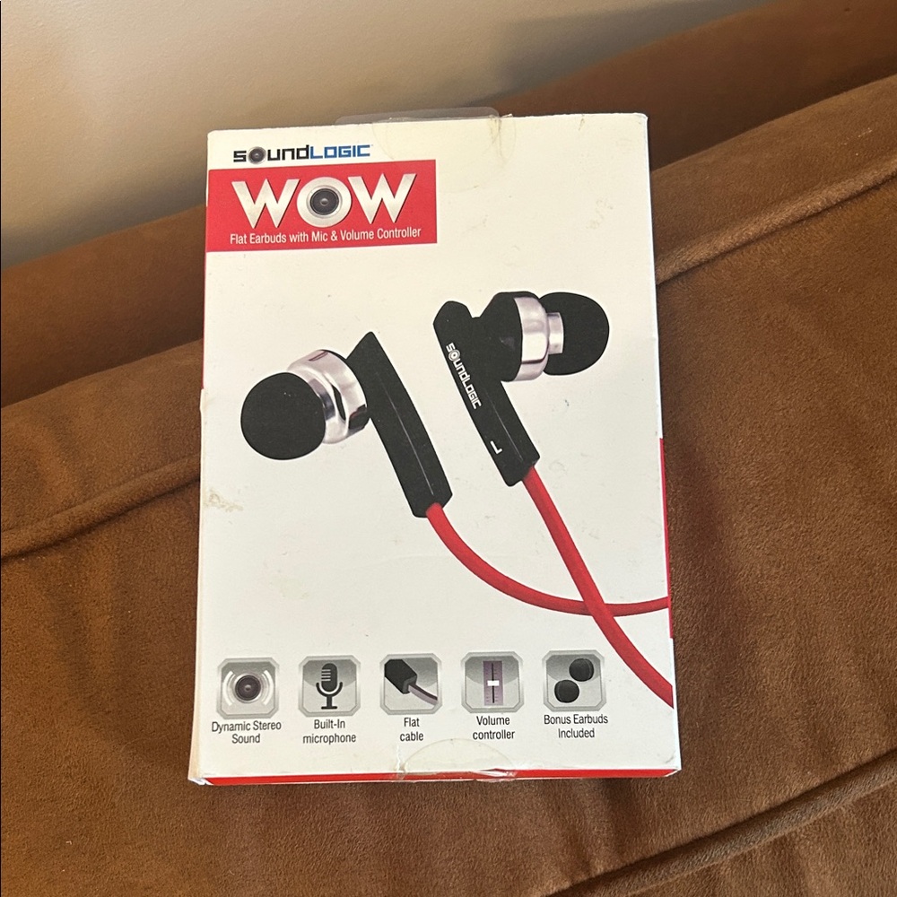WOW Black and Red On-Ear Headphones